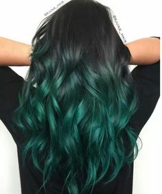 Hair Color For Dark Hair, Color For Dark Hair, Green Ombre Hair, Turquoise Hair Color, Pulp Riot Hair Color, Blond Ombre, Pulp Riot Hair, Ombre Hair Blonde