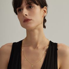 Discover elegance and devotion intertwined in our Five Cross Station Necklace. Each of the five delicately crafted crosses, spaced gracefully along a fine golden chain, symbolizes faith and redemption. This necklace serves as a subtle yet profound reminder of the spiritual journey and the enduring strength of belief. Perfect for daily wear or special occasions, it's a piece that resonates deeply with those who hold their faith close to their heart. Embrace a touch of divine grace and carry a symbol of hope and protection wherever you go. PRODUCT DETAILS:Material: Sterling SilverDimensions: 6.8 mmNecklace Length: 16 inch Chain Length + 2 inch Extension ChainNickel-free, lead-free, cadmium-free, tarnish-resistant, and hypoallergenic. CARD MESSAGE:Faith hope and love *Feel free to express you Divine Grace, Golden Chain, Hope Symbol, Station Necklace, Faith Hope, Spiritual Journey, Chain Lengths, Chain Length, Daily Wear