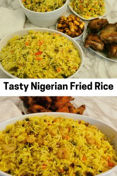 different types of rice in bowls on a table