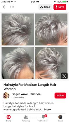 Medium Length Hair Women, Short Hair Round Face, Finger Wave Hair, Gray Hair Pixie Cuts, Hair Round Face, Gorgeous Gray Hair, Short Hair Images, Short Homecoming Hair, Cool Blonde Hair