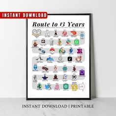 13th Anniversary Gifts, Anniversary Poster, 13th Anniversary, Wedding Anniversary Celebration, Anniversary Gift For Him, A3 Poster, Anniversary Gifts For Him, Anniversary Celebration, Wedding Anniversary Gifts