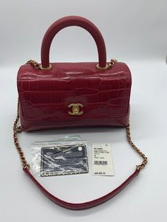 #ad Alligator Skin, Classic Flap Bag, Bag Dark, Flap Shoulder Bag, Classic Flap, Bag Travel, Flap Bag, Chanel Classic Flap, Dark Red