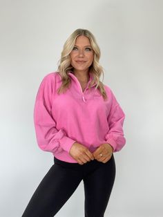 The Saturdaze Pullover is the ideal everyday piece of clothing. Crafted with a soft and stretchy fabric, a collared neckline, and a quarter zip, this pullover provides great comfort, while its vibrant and bright colors add a pop of color to any outfit. Wear it while lounging, running errands, or just everyday wear - pair it with your favorite leggings for a cozy and stylish look. 85% Cotton 15% Polyester Hand wash cold Favorite Leggings, Stretchy Fabric, Dresses Xs, Piece Of Clothing, Running Errands, Bright Colors, Quarter Zip, Berry, Color Pop