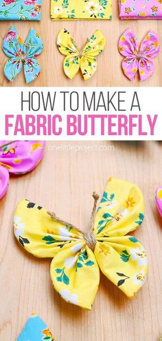 how to make fabric butterfly hair clips