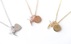 Fairy Tinkerbell Lucky Necklace Gold Initial Necklace. Mothers day. Gift for mom Good lucky Necklace. girl jewellery children's necklace Gift for her  Looking for a beautiful gift? You will love this delicate Tinkerbell Lucky Necklace. You can personalize it. Choose your initial and I will hand stamp it for you. Details: - 16K Gold plated Necklace  - Necklace Size: 18.5 inches, can be shortened on demand.  - Tinkerbell Pendant Size: 15 x 9 mm  - Gold, Rose Gold, Silver Dic Size: 11 mm  - Gold, Rose Gold Silver Heart Size: 11 x 14 mm  - ALL components are 16K Gold plated - It will come in a beautiful gift box You can have the necklace with one of he 3 options:  - Tinkerbell alone - Tinkerbell + personalized Disc - Tinkerbell + personalized Heart # Personalize your necklace  Only one Initial Fairy Tinkerbell, Personalized Gold Bracelet, Gold Key Necklace, Lucky Necklace, Gold Initial Necklace, Continental Divide, Engraved Metal, Initial Necklace Gold, Bezel Pendant