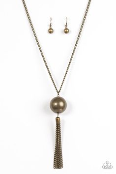 Big Baller Brass Necklace Paparazzi Accessories Jewelry, Happy Jewelry, Mixed Metal Jewelry, Long Necklaces, Beaded Pendant Necklace, Brass Necklace, Paparazzi Accessories, Jewelry For Men, Fashion Group