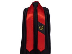 Celebrate your graduation with our quality 72″ Black American Heritage flag sash. - Ideal for International or Study Abroad Student - Rounded, not V neck in back, made from washable dancelight satin, and fully lined to hang nicely in front - Conceptual flag incorporated into the design - Perfect way to show heritage or accomplishments - Keepsake Memorabilia Do you want two flags on your sash, try this option. https://www.etsy.com/listing/968056475/graduation-sash-with-two-flags?ref=listings_mana Fireman Graduation Sash, Satin Graduation Stole With Sashes, Black American Heritage Flag, Grad Sash, Black Graduation Gown, African American Flag, Nation Of Islam, Graduation Stoles, Decorate Room