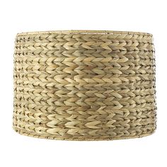 a large woven basket on a white background