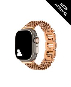 Beautifully designed watch bands to customize your Apple Watch created with durability, comfort and style in mind. The perfect polished look for all day, everyday wear. Easy to attach and switch out Lightweight stainless steel material that is made to last Connectors allow for a seamless fit with your watch interface Sturdy and secure clasp Self adjustable using the fold over clasp, removing additional clasps to reduce the length of the band Compatible with all Apple Watch Bands (series 1-6) and Modern Watch Bands With Bracelet Strap And Chain Link, Modern Stainless Steel Chain Link Watch Bands, Luxury Adjustable Apple Watch Band With Solid Link, Modern Adjustable Apple Watch Band With Solid Link Construction, Modern Adjustable Apple Watch Band With Solid Link, Modern Adjustable Apple Watch Band, Modern Rose Gold Watch Bands For Everyday Use, Modern Rose Gold Watch Accessories For Everyday, All Day Everyday