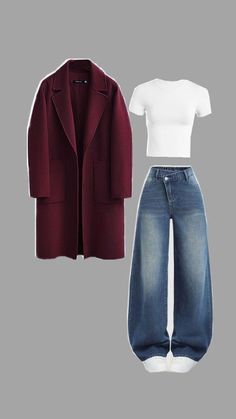 Style Of Clothing Names, Italy 80s Fashion, Burgundy Beanie Outfit, Women Mafia Outfit, Vision Board Outfits, Stylish Outfits Casual, Stile Hijab, Jeans Winter, 90s Inspired Outfits