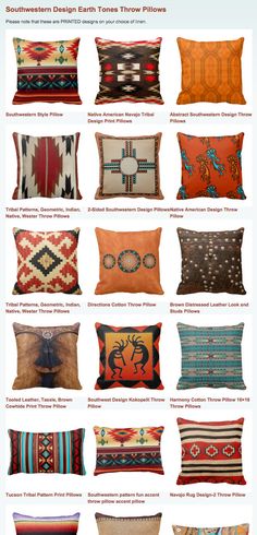 the different types of pillows are shown in this image, and there is also an info sheet