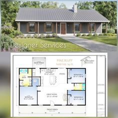 the floor plan for a small house is shown