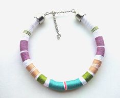 Choker, Pastel, Rope Necklace, Choker necklace, Ethnic Necklace, African Necklace, African Jewelry, White Bohemian Choker For Jewelry Making, Pastel Bohemian Jewelry For Jewelry Making, Bohemian Pastel Jewelry For Jewelry Making, Multicolor Boho Collar Jewelry As A Gift, Bohemian Pastel Necklaces For Gifts, Multicolor Boho Collar Jewelry For Gift, Handmade Bohemian Pastel Jewelry, Handmade Bohemian Necklace In Pastel, Bohemian Pastel Necklaces Gift