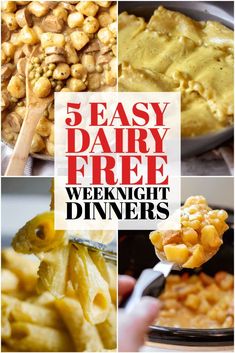 five easy dairy - free weeknight dinner ideas