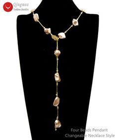 WELCOME TO OUR STORE We offer free shipping. If you do drop shipping, feel free to make orders anytime in our shop. All the items are in stock. We work during the holidays. Our price is the most competitave in the whole net. Please contact us if you wish to make big orders. Fashion Sea Shell Pearl Necklace for Women with 15*20mm Baroque Pink Sea Shell Pearl Necklace Jewelry 28'' Long Necklace & Gold-Color Leaf Zircon Clasp nec6536 Description: Stuff: Fashion Sea Shell Pearl Necklace for Women wi