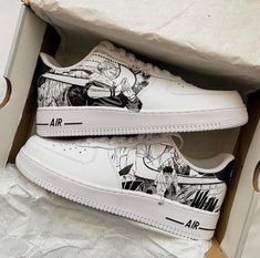 Anime Custom Air Force 1-shecustomize Custom White Sneakers For Gift, Customized White Sneakers As Gift, Customized White Sneakers As A Gift, Customized White Sneakers For Gift, Customizable White Sneakers For Gift, Best Sandals For Men, Customized Earrings, Anime Custom, Af1 Shoes