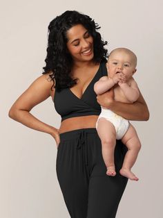 French Terry Racerback Nursing & Sleep Bra | Black - Kindred Bravely Bra Pack, Best Nursing Bras, Kindred Bravely, Nursing Maternity, Pumping Bras, Post Partum Outfits, Sleep Bra, Lounge Bra, Comfy Bra