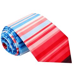 Shades of Blue and Red Gradient Tie Striped Summer Tie, Striped Summer Ties, Classic Red Ties For Summer, Blue Pocket Square, Brown Bow Tie, Grey Bow Tie, Yellow Bow Tie, Purple Bow Tie, Kids Ties