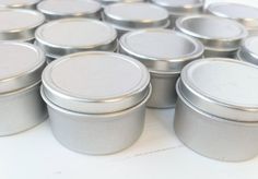 Overstock of materials. Lot of 1 oz silver deep push top tins for DIY lip balms, solid perfumes, pillbox, salves, crafts or light-sensitive materials. Size: 1 ounce capacity and 1 1/2" diameter x 1" H Material: tin plate Quantity: 17 pieces Diy Lip Balm, Diy Lips, Solid Perfume, Pill Boxes, Organization Boxes, Last Minute Gifts, Storage And Organization, Lip Balm, Tin