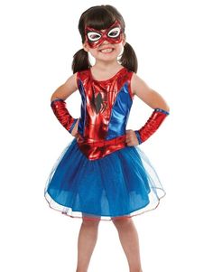 Spider Fancy Dress, Spider Girl Costume, Spider Woman Costumes, Girl Superhero Costumes, Red Fancy Dress, Spider Man Halloween, Spiderman Girl, Tutu Dress Costumes, Spiderman Costume