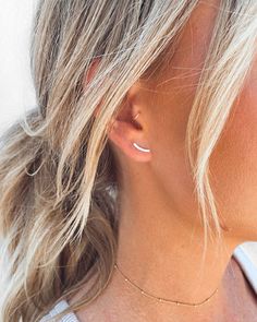 This Stud Earrings item by SincerelySilverShop has 926 favorites from Etsy shoppers. Ships from Phoenix, AZ. Listed on May 31, 2024 Nickel-free Everyday Ear Climbers, Tiny Earrings Studs, Bar Earring, Curved Bar, Ear Climber, Bar Stud Earrings, Bar Studs, Ear Climbers, Tiny Earrings