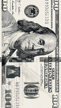 the back of a one dollar bill with an image of a man's face on it