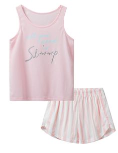 PRICES MAY VARY. Fabric: Quality cotton blend. Super soft, stretch and lightweight. These soft and comfortable jammies give your lovely girls a sound sleep through the night. 
Brand:Jashe 
 
Fabric:65% Cotton, 35% Polyester 
 
Garment Care: 
*Machine Wash, water temperature should not exceed 30°C or 85°F 
*Line dry recommended, tumble dry available (with low heat) 
*Do not bleach 
*Iron at medium temperature,steam temperature should not exceed 150°C or 300°F 
 
Size Recommendation: 
Size 6: Reco Tank Top And Shorts Pajamas, White Pjs, Pajamas For Girls, Shorts Pajamas, Girls Tank Top, Tank Top And Shorts, Plus Size Bodycon Dresses, Summer Pajamas