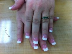 Fade Nails, French Fade Nails, Flared Nails, Pink And White Nails, J Nails, French Fade, White Tip Nails, Tips Nails, White Tips