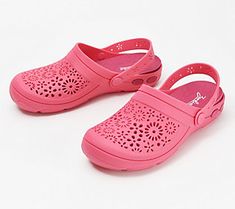 These cute clogs are ready for the season with floral cutout details and extra cushioning for those walks around the neighborhood. From Zodiac.