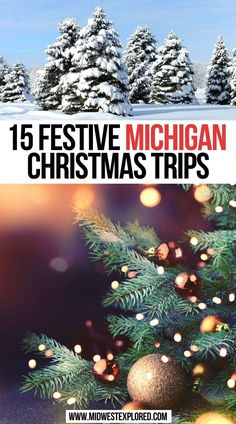 15 Festive Michigan Christmas Trips Winter Michigan Vacation, Michigan Winter Getaways, Christmas In Michigan, Michigan Snow, Christmas Trips, Things To Do In Michigan, Michigan Christmas, Christmas Travel Destinations, Christmas Towns