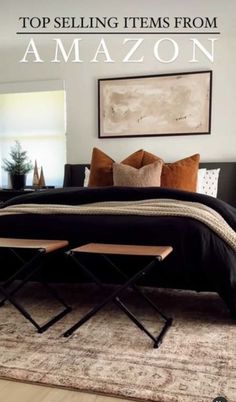 a bed sitting on top of a wooden floor