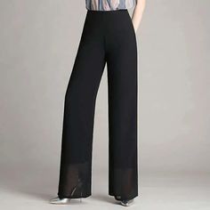 The Women's Wide Leg Summer Pants is exactly how style is defined. These fun high-waisted pants are versatile pants for women that can Take Your Style To The Next Level. If you want to break from your usual go-to styles this summer season then wide-leg pants will offer you a ton of options. It allows you to amplify your casual style preferences. Available in a range of sizes from petite to plus, these casual pants are trendy trousers for all occasions. Beautifully designed wide-leg pants that pu Black Stretch Ankle-length Dress Pants, Trendy Black Wide Leg Pants, Black Wide-leg Dress Pants With Loosely Fitted Hips, Non-stretch Black Wide Leg Pants For Night Out, Black Non-stretch Wide Leg Pants For Night Out, Black Loose Fit Ankle-length Dress Pants, Trendy Black High Waist Wide Leg Pants, Black Wide-leg Leather Pants, Trendy Black Wide Leg Bottoms