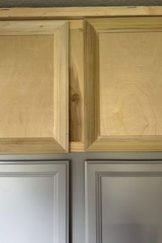 the cabinets are made from wood and have no doors