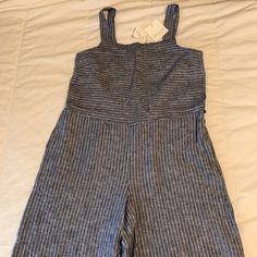 New With Tags! Super Cute. I Bought This And Loved It But Am Super Short And The Crop Was Just A Little Too Long. Casual Striped Jumpsuits And Rompers For Loungewear, Striped Sleeveless Jumpsuits And Rompers For Loungewear, Striped Sleeveless Jumpsuit For Loungewear, Sleeveless Striped Jumpsuits And Rompers For Loungewear, Pinstripe Jumpsuit, Lounge Jumpsuit, Lounge Romper, Orange Jumpsuit, Tie Waist Jumpsuit