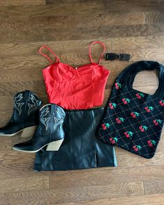 A little coquette, a little not. Our Red Bow Detail Bustier Crop Top is easily styled alongside your favorite wardrobe staples. This red bustier crop top features tiny bow details, a bustier silhouette, a curved hem and a zip-up back. Pair with a denim skirt and boots for a western vibe, add your favorite jorts for an everyday look, or throw on a pu mini skirt and heels for a night out. Red Fitted Flirty Crop Top, Fitted Red Flirty Crop Top, Fitted Flirty Red Crop Top, Flirty Red Crop Top For Spring, Trendy Red Crop Top For Day Out, Denim Dress Outfit, Skirt And Boots, Tiny Bow, Country Concert Outfit