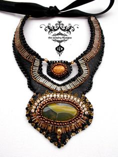 Azmat spring fashion 2017 jewelry design bead embroidery bib necklace -shipping included in price Unique Handmade Bib Necklace, Most Important Things In Life, Yellow Agate, Artsy Style, Diy Bracelets Easy, Bead Embroidery, Bib Necklace, Macedonia, Fashion 2017