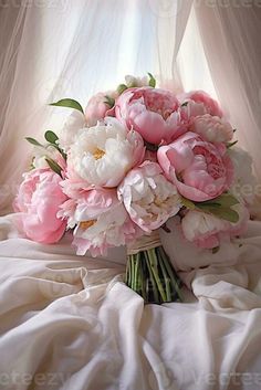 luxury wedding bridal bouquet with white peonies and mixed flowers on pink dresser, Generative AI All Pink Bridal Bouquet, Pink Bridal Aesthetic, Garden Rose And Peony Bouquet, Bridal Peony Bouquet, Blush Pink Wedding Flowers Bride Bouquets Peonies, Peonies For Wedding, Peony Themed Wedding, Wedding Pink Bouquets, Bride Bouquets Peonies