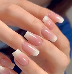 Press On Nails Short Coffin Nude Pink Ombre 24 Pcs False Nails Acrylic, #AD, ##Acrylic, #Advertisement, #False, #Pcs, #Ombre Light Colored Nails, Colored Nail Tips, Nagel Tips, Y2k Nails, Ballerina Nails, Get Nails, False Nail