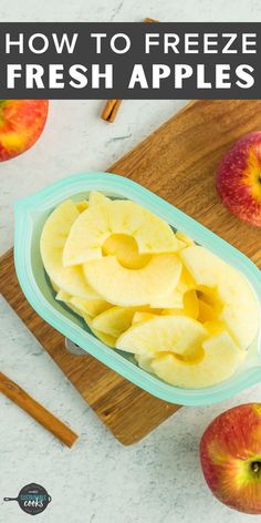 how to freeze fresh apples in the microwave