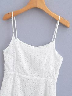 F00172761-102 Chic Cotton Cami Dress, Cotton Cami Dress For Day Out, Spring Cotton Cami Dress, Cotton Cami Dress For Brunch, Summer Cami Mini Dress In Cotton, Cotton Cami Mini Dress For Summer, Casual White Cami Dress, Casual Spring Cami Midi Dress, Casual Spring Midi Cami Dress