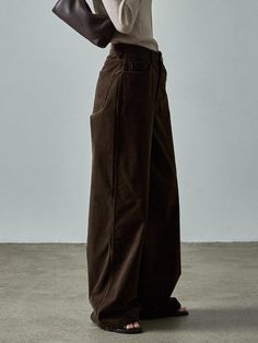 These classic corduroy pants offer a luxurious shine and a soft texture, perfect for a stylish yet comfortable look. It features the exclusive fabric by FACADE PATTERN.- Wide-fit silhouette with a maxi length- High-dense 12.5-ounce fabric for excellent heat retention- High rise design that makes your legs enlogated Brown Corduroy Pants Outfit, Corduroy Pants Outfit, Facade Pattern, Brown Corduroy Pants, Pants Women Fashion, Brown Corduroy, Soft Texture, Corduroy Pants, Pants Outfit