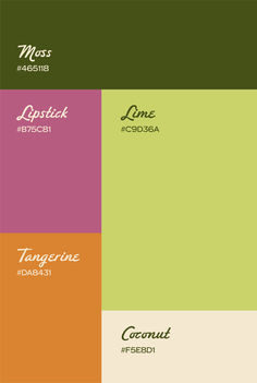 the color scheme for different font styles