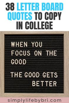 letter board quotes College Letters, College Quotes