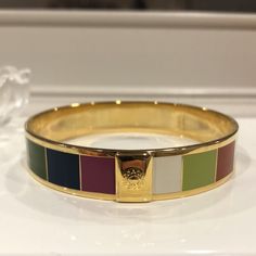 Vintage Coach Gold And Rainbow Bangle Never Worn, Comes With Original Coach Pouch Multicolor Cuff Bracelet For Formal Occasions, Formal Multicolor Cuff Bracelet, Luxury Multicolor Bangle For Formal Occasions, Luxury Multicolor Bangle, Elegant Multicolor Cuff Bracelet, Coach Pouch, Coach Jewelry, Vintage Coach, Jewelry Vintage