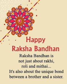 happy raksha bandhan with quote on it