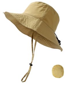 Features: ✔Waterproof for the beach-The mens sun hat is made of premium waterproof polyester material. Soft, lightweight, waterproof, and also has UPF 50 + sun protection. The wide brim perfectly covers your face and neck from the sun's rays. The waterproof fabric prevents rain from seeping into your head. ✔Breathable to keep cool-The use of high-tech made fabric with a top mesh fabric design makes it easier for moisture and heat to escape while allowing air to pass through the fabric and into y Casual Waterproof Sun Hat For Travel, Solid Waterproof Summer Bucket Hat, Lightweight Waterproof Sun Hat For Travel, Waterproof Summer Travel Hats, Waterproof Bucket Hat For Travel, Packable Wide Brim Bucket Hat For Travel, Solid Color Packable Bucket Hat For Travel, Packable Bucket Hat With Curved Brim For Travel, Lightweight Packable Bucket Hat For Travel