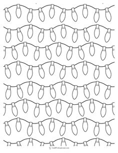 christmas lights are hanging on the clothes line coloring pages for kids and adults to color