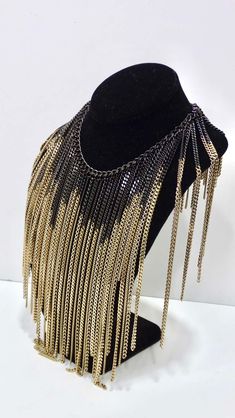 For Sale on 1stDibs - From the Pre-Fall 2014 Collection by Karl Lagerfeld, upgrade your simple Chanel CC necklace to this fun and edgy piece of art perfect for a night out! Chanel Cc Necklace, Cc Necklace, Chain Fringe, Fall 2014, Jewelry Diy, Pre Fall, Collar Necklace, Karl Lagerfeld, Night Out