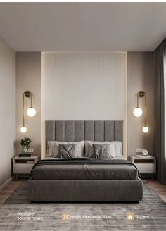 Wall Lighting Design Bedroom, Bedroom Interior Wall Design, Wall Lamp In Bedroom, Bedside Wall Lights With Switch, Light For Bedroom Wall, Bedside Wall Decor Ideas, Bedside Decor Wall, Modern Walls Ideas, Home Lights Decor