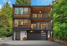 this is an artist's rendering of a modern house in the suburbs of vancouver